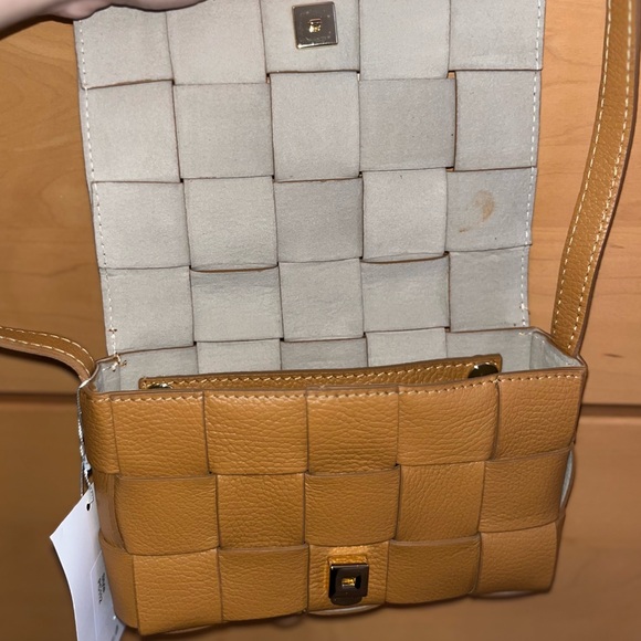 Brown woven leather crossbody bag - Picture 6 of 6